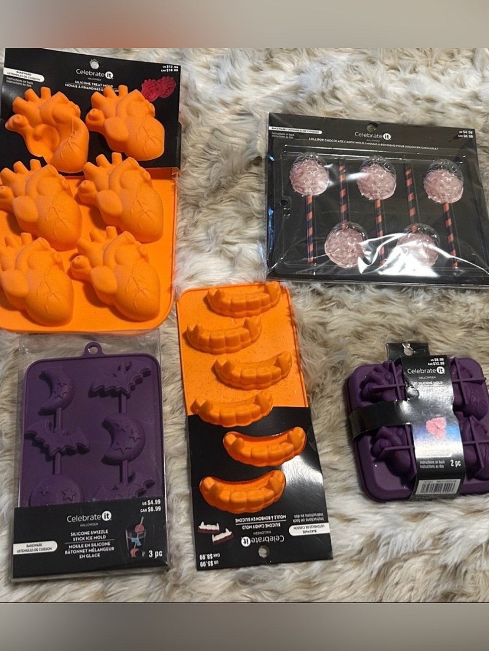 Halloween Silicone Mold Set in Orange and Purple